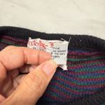 Vintage Tally Ho Womens Cardigan Sweater Size 2X Green Black Plaid Gold Buttons Photo 3