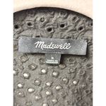 Madewell  Eyelet Bell-Sleeve Collared Button-Up Shirt Black Women's Size S Photo 3
