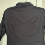 Wrangler 's Women's Western Wear Yoke Black Riding Shirt Snap Button Small Photo 3