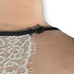 FT Black Satin Camisole Ivory Lace Trim Adjustable Spaghetti Strap Large Top Photo 4