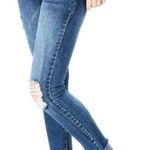 BLOOMROCKS Melrose Pearls Fray Cuff Ankles Jeans Blue Size 28 Photo 0