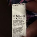 Lucky Brand Navy Blue Floral Blouse Size L Long Sleeve Bohemian Lightweight Top Photo 6