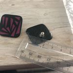 Vintage Geometric Print Pierced Earrings Photo 2