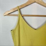 American Eagle  AEO Golden Yellow Ribbed V-Neck Bikini Bodysuit M Photo 3