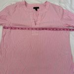 J.Crew  Women’s Striped Bell Sleeve V-neck Blouse Tunic Pink Nautical Preppy 6 Photo 5