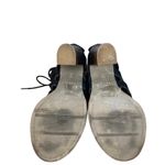 MIA Black Suede Caged Open Toe Lace Up Ankle Heels Women Sz 7 Photo 7