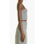LaQuan Smith $525 Boiled Wool Bustier Top Heather Gray Size Medium NWT Photo 2