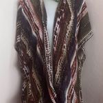 Multicolor Patterned Kimono Wrap Beach Cover Up Cardigan One Size Boho Festival Green Photo 1