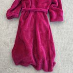 Vintage 70s 80s Womens LG Pink Fuzzy Bathrobe Carriage Court Sears Faux Fur Robe Photo 6