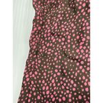 Ralph Lauren Lauren  Brown Pink Polka Dot Cap Sleeve Blouse Career Office‎ Top XL Photo 4
