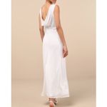Lulus  NWOT Yaneli White Boat Neck Cowl Back Sleeveless Fitted A-Line Maxi Dress Photo 7