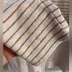 J Jill tunic top striped long‎ line crewneck beige/pumpkin Large Petite Orange Size undefined Photo 3