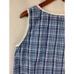 Avenue Women’s Blue Plaid Lace Tank Top Size L Photo 6