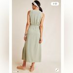 Cloth & Stone Anthropologie  Sage Green Smocked Top Tencel Long Dress Maxi Sz S Photo 1