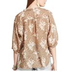 Vintage Denim & Supply Ralph Lauren Floral Ruffled Blouse Small Boho Western Blue Photo 1