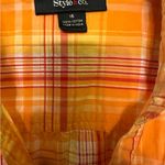 Style & Co. Orange Plaid Button Down Shirt Size 16 Photo 2