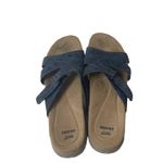 Earth Origins Earth Orgins Women's Size 11 Blue Slide Leather Comfort Sandals Photo 4