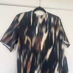 H&M Satin Abstract Print Short Sleeve Shift Dress Women's Size Small Photo 2