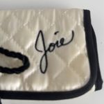 Joie  Roll up jewelry travel case. Cream quilted Satin w/ black trim Photo 4