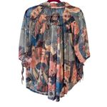 Pretty Angel  Boho Bistro Sheer Oversized Button Down Blouse Womens Small NWT Photo 1