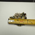 Autumn Winged Angel Sunflower Multi Color Enamel Brooch Pin Signed KC Photo 1