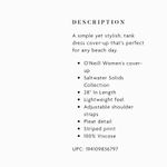 O'Neill Saltwater Solids Stripe Tank Dress sz L Photo 5