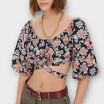 For Love & Lemons Floral Strappy Cropped Top – Size M (NWOT) Photo 0