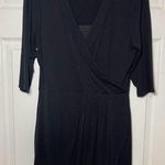 Shape Fx Women's Black 3/4 Sleeves Wrapped Dress Size 12 Photo 0