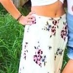 PacSun Long White Floral Skirt Photo 0