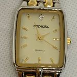 Capezio Copezio gold silver tone quartz watch 25mm case link bracelet 7.5” running Photo 2