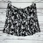 Susan Graver 2X Black & White Floral Liquid Knit 8 Gore Skort - Skirt w/ Shorts Photo 0