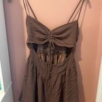 American Threads Front Cut Out Brown Romper Photo 0