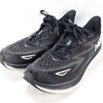 Hoka One One Womens Sz 8.5 Wide Clifton 9 1127896 Black Running Shoes Sneakers Photo 0
