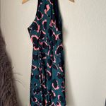 Elliatt Anthropologie  teal coral geometric leopard Haulter dress Photo 11