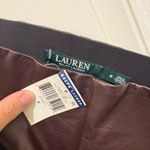 Ralph Lauren  Faux burgundy leather stretch pant 8 Photo 2