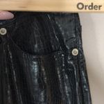 Tommy Hilfiger Vtg Tommy Jeans Y2K Faux Leather Snake Print Black Bootcut Pants Photo 6