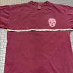Zero Gravity Light Washed Burgundy Skull Graphic Tee Shirt M Red Size M Photo 4