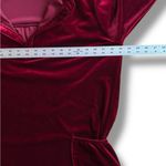 R.Vivimos Womens Velour Long Sleeve Pockets Casual Mini Shirt Dress Red Med 8/10 Photo 6
