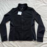 Elegant Black Ribbed Women's Jacket‎ Size M Photo 2