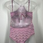 Becca  Colorplay High Neck Illusion One Piece Swimsuit Small Crochet Lace Photo 0