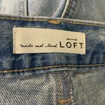 Ann Taylor Loft Cutoff Denim Shorts 27 Med Wash Cotton Pockets Button Zip Photo 4