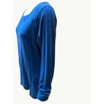 Calvin Klein Performance Ruched Blue Long Sleeve Lightweight Sweater Size M Photo 1