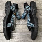 Teva  Women's Black and Teal Sandals Photo 4