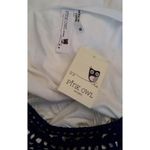 Pink Owl Modcloth White with Blue Fringe & Crochet Trim Halter Maxi Dress Boho Photo 6