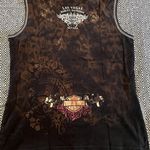 Harley Davidson  Las Vegas Black Tank Top Double Side Prints Women Small Photo 3