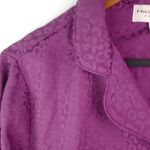 Miss Elaine MP Deep Purple Textured Satin Pajama Top Petite Size M Photo 6