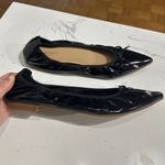 LK Bennett Tilly Black Crinkled Patent Leather Pointed Ballerina Flats, Size 40 Photo 1