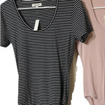 Madewell 2* NWT Chic  Scoop Neck Short Sleeve Bodysuit LOTS‎ - M slim fit like S Photo 0