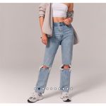 Abercrombie & Fitch Abercrombie The 90s Straight Ultra High Rise Jeans Medium Blue Wash Photo 6