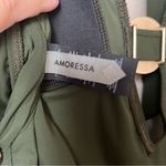 Amoressa Halter green with gold medal hardware One Piece Swimsuit Size 14 Photo 6